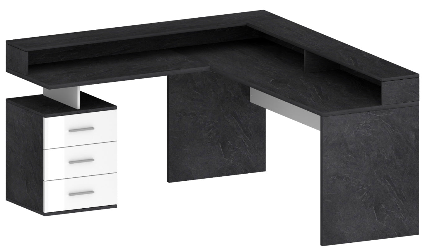 NEW SELINA - Bureau d'angle avec support pour écran
