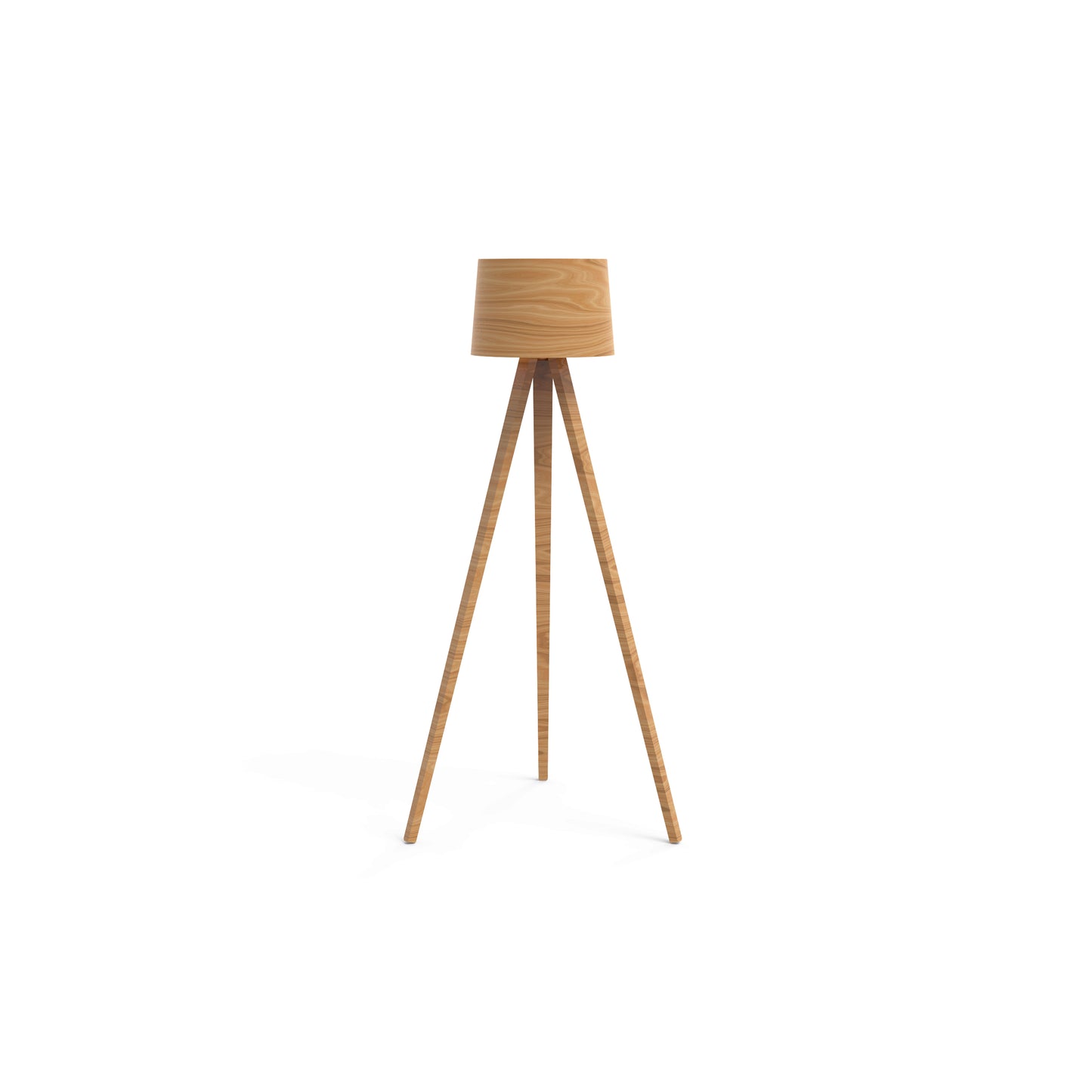 CL06 LED Tripod Floor Lamp from EOL, featuring a stylish three-legged base and providing 1100 lumens of soft, ambient light, ideal for living rooms or reading nooks. wood lamp shade. 