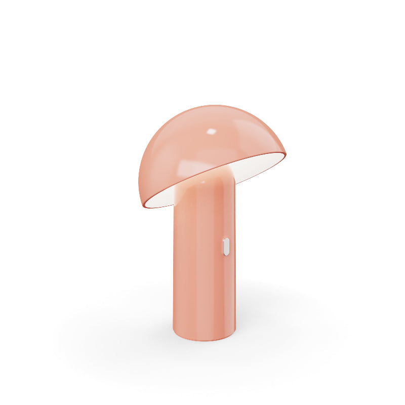 Lampe de table LED sans fil Champi terracotta en forme de champignon.
