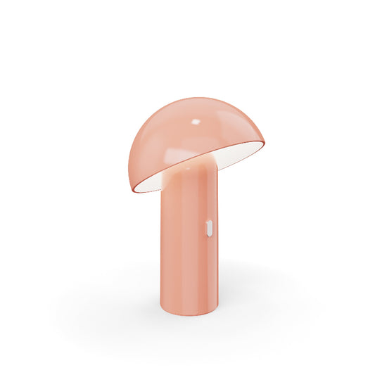Lampe de table LED sans fil Champi terracotta en forme de champignon.