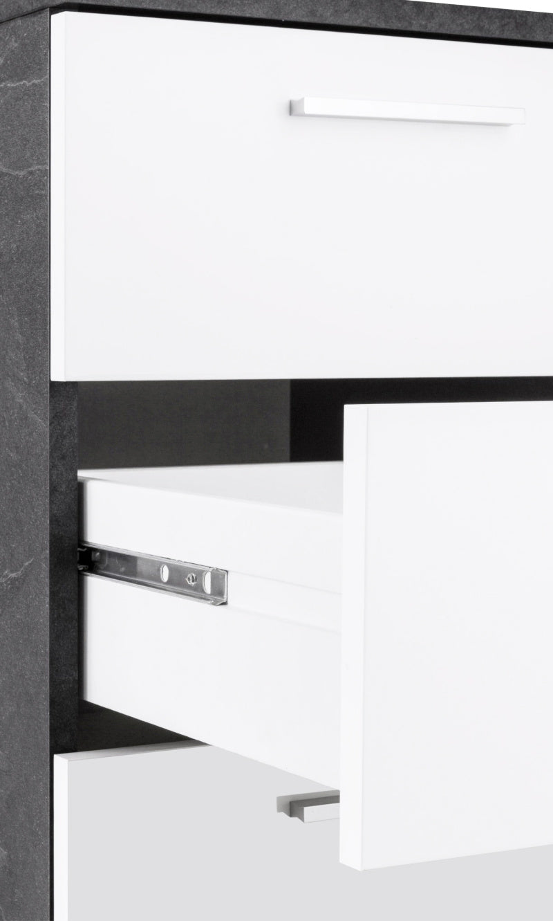 NEW SELINA Corner Desk by Web Furniture. This triangular or L-shaped desk design maximizes space efficiency by fitting neatly into room corners, ideal for small home or professional offices. drawer hinge.